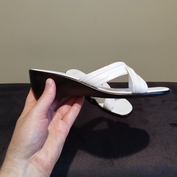 ITALIAN SHOEMAKERS Women's Saylor Wedge White platform Sandals resortwear 10 - Picture 2 of 8